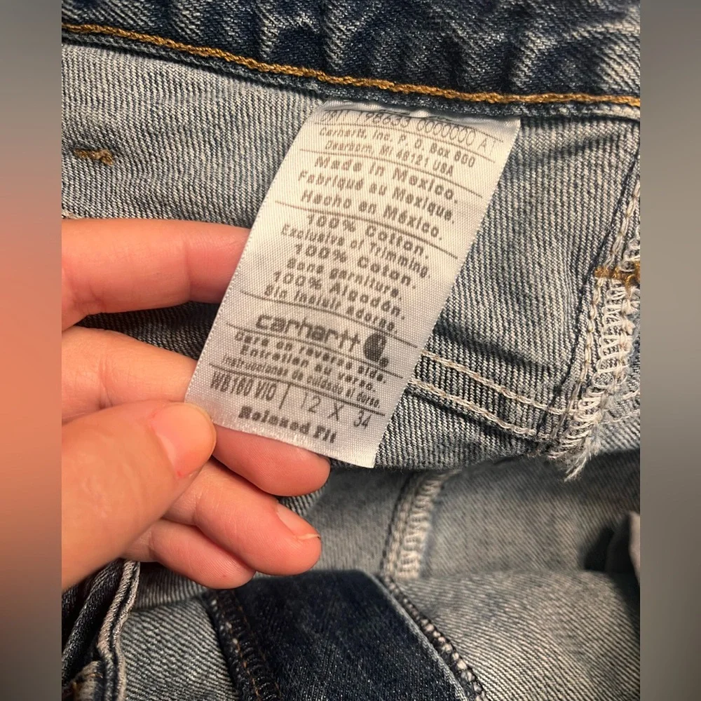 Women’s Carhartt jeans 12x34‎ Blue Jeans Relaxed Fit 100% Cotton